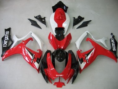 Cheap 2006-2007 Suzuki GSXR 600 / GSXR 750 Motorcycle Fairing - White Red Glossy Black Canada