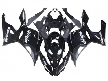 Cheap 2018-2024 Kawasaki Ninja 400 Motorcycle Fairings - Glossy Black Matte Black White Decals Canada