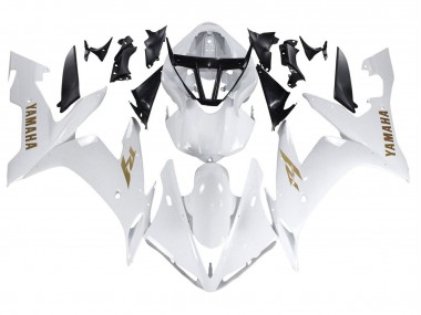 Cheap 2004-2006 Yamaha YZF 1000 R1 Motorcycle Fairings - White Gold Decals Canada