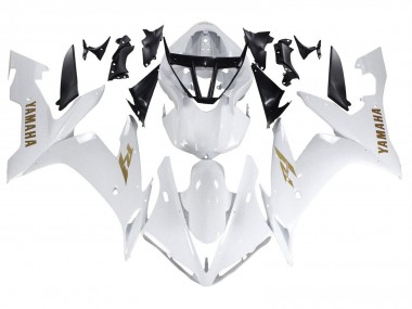 Cheap 2004-2006 Yamaha YZF 1000 R1 Motorcycle Fairings - White Gold Decals Canada