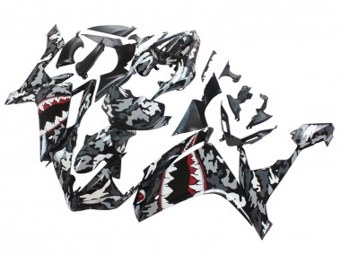 Cheap 2007-2008 Yamaha YZF 1000 R1 Motorcycle Fairings - Grey White Camouflage Shark Canada