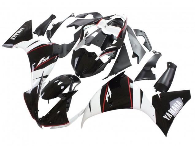 2012-2014 Yamaha YZF 1000 R1 Motorcycle Fairing - White Red Glossy Black Canada