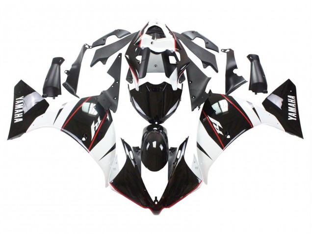 2012-2014 Yamaha YZF 1000 R1 Motorcycle Fairing - White Red Glossy Black Canada