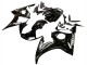 2003-2004 Yamaha YZF R6 Motorcycle Fairings - Glossy Black White Decals Canada