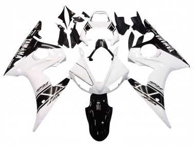 Cheap 2003-2004 Yamaha YZF R6 Motorcycle Fairing - White Glossy Black Canada