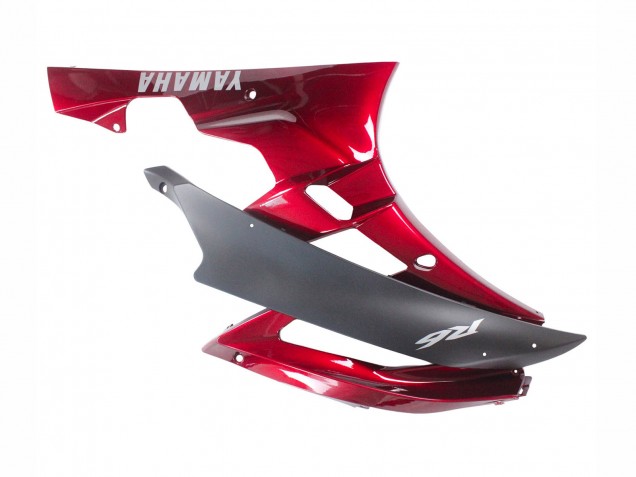 2006-2007 Yamaha YZF 600 R6 Motorcycle Fairing - Red Matte Black Canada