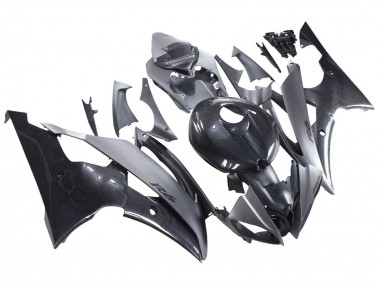 Cheap 2008-2016 Yamaha YZF 600 R6 Motorcycle Fairings - Grey Black Carbon Fiber Style Canada