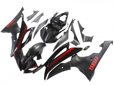 Cheap 2008-2016 Yamaha YZF 600 R6 Motorcycle Fairings - Glossy Black Matte Black Red Stripe Canada