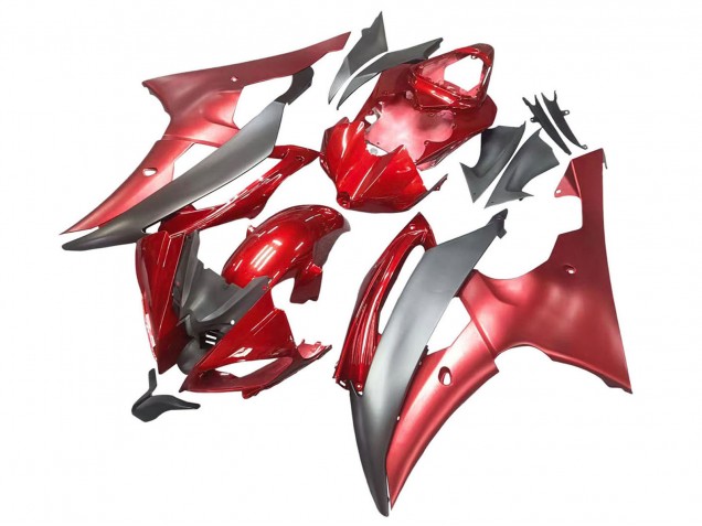 2008-2016 Yamaha YZF 600 R6 Motorcycle Fairings - Red Grey Canada
