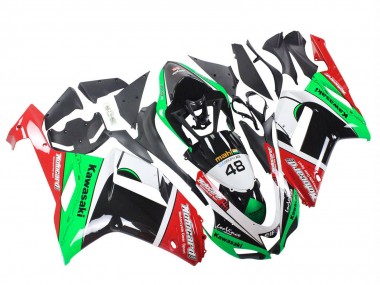 Cheap 2007-2008 Kawasaki ZX6R Motorcycle Fairings - Green Red Canada