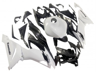 Cheap 2019-2022 Kawasaki ZX6R Motorcycle Fairings - White Black Carbon Fiber Canada