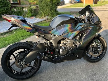 Cheap 2019-2022 Kawasaki ZX6R Motorcycle Fairings - Black Rainbow Canada