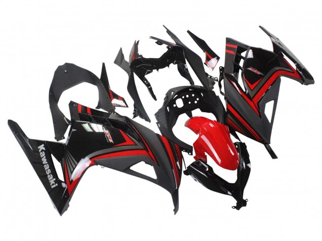 2013-2024 Kawasaki EX300 Motorcycle Fairings - Red Black Canada