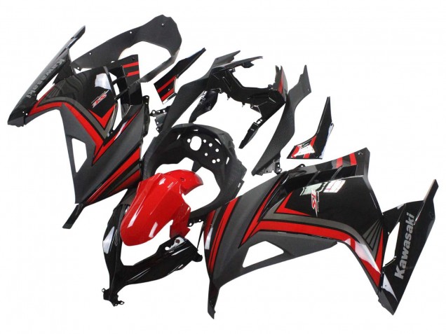 2013-2024 Kawasaki EX300 Motorcycle Fairings - Red Black Canada