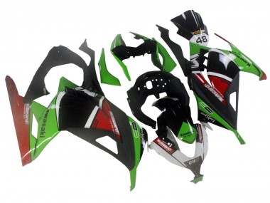 Cheap 2013-2024 Kawasaki EX300 Motorcycle Fairings - Green White Red Black Elf Canada