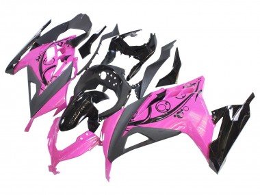 Cheap 2013-2024 Kawasaki EX300 Motorcycle Fairings - Pink Black Canada