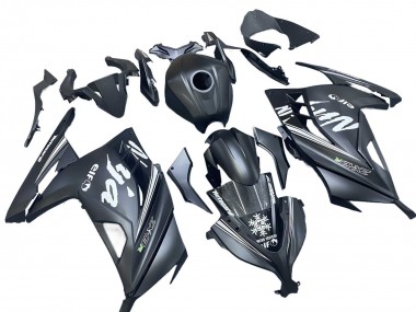 Cheap 2013-2024 Kawasaki EX300 Motorcycle Fairings - Matte Black White Elf Snow Canada