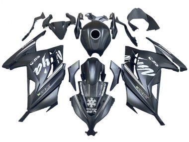 Cheap 2013-2024 Kawasaki EX300 Motorcycle Fairings - Matte Black White Elf Snow Canada