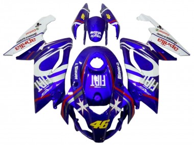 Cheap 2006-2011 Aprilia RS125 Motorcycle Fairings - White Blue Fiat 46 Canada