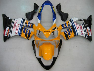 Cheap 2004-2007 Honda CBR600 F4i Motorcycle Fairings - Yellow Blue White Black Nastro Azzurro Canada