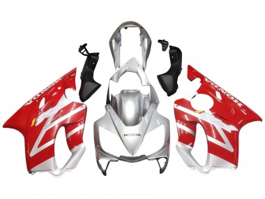 Cheap 2004-2007 Honda CBR600 F4i Motorcycle Fairings - Silver Red Canada