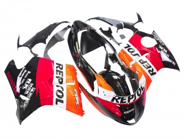 Cheap 1996-2007 Honda CBR1100XX Blackbird Abs Motorcycle Fairings - Orange White Red Glossy Black Repsol Canada