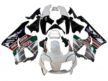 Cheap 1996-1997 Honda CBR900RR 893 Motorcycle Fairings - White Green Grey Glossy Black Castrol Canada