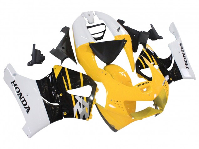 1998-1999 Honda CBR900RR 919 Motorcycle Fairings - White Yellow Glossy Black Canada