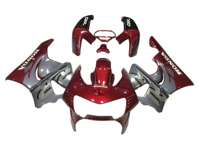 1998-1999 Honda CBR900RR 919 Motorcycle Fairings - Dark Red Grey Canada