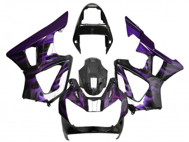 Cheap 2000-2001 Honda CBR900RR 929 Motorcycle Fairings - Glossy Black Purple Flame Canada