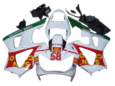 Cheap 2000-2001 Honda CBR900RR 929 Motorcycle Fairings - White Red Green Castrol San Carlo Canada