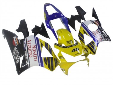 Cheap 2002-2003 Honda CBR900RR 954 Motorcycle Fairings - Blue Yellow Glossy Black Red Nastro Azzurro 46 Canada