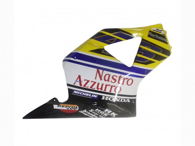 2002-2003 Honda CBR900RR 954 Motorcycle Fairings - Blue Yellow Glossy Black Red Nastro Azzurro 46 Canada
