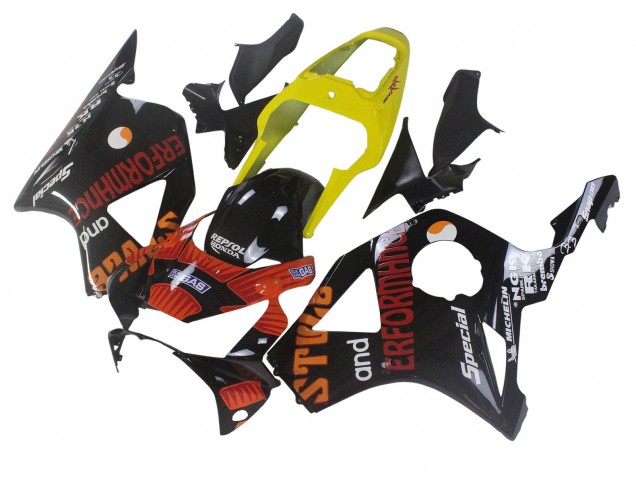 2002-2003 Honda CBR900RR 954 Motorcycle Fairings - Yellow Red Glossy Black Repsol Rossi Canada