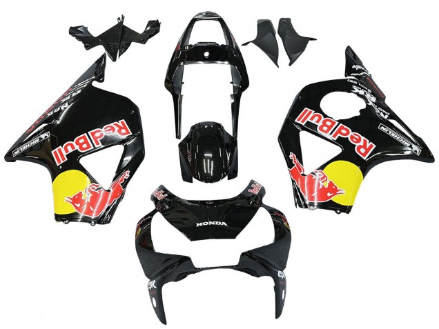 2002-2003 Honda CBR900RR 954 Motorcycle Fairings - Glossy Black Yellow Red Bull Michelin Canada