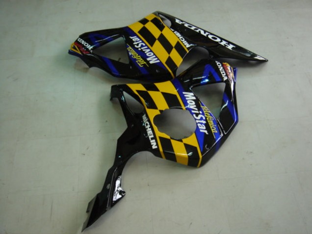 2002-2003 Honda CBR900RR 954 Motorcycle Fairings - Blue Yellow Glossy Black Telefonica MoviStar Castrol Canada