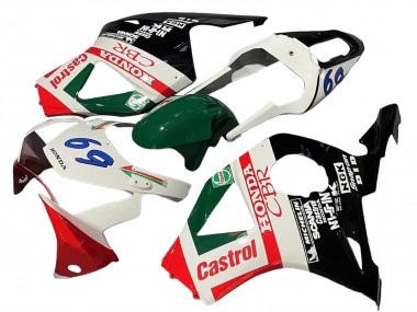 Cheap 2002-2003 Honda CBR900RR 954 Motorcycle Fairings - White Red Green Glossy Black Castrol Canada