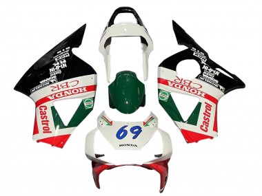 Cheap 2002-2003 Honda CBR900RR 954 Motorcycle Fairings - White Red Green Glossy Black Castrol Canada