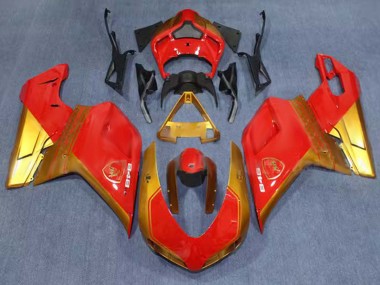 Cheap 2007-2014 Ducati 848 Motorcycle Fairings - Red Gold Canada