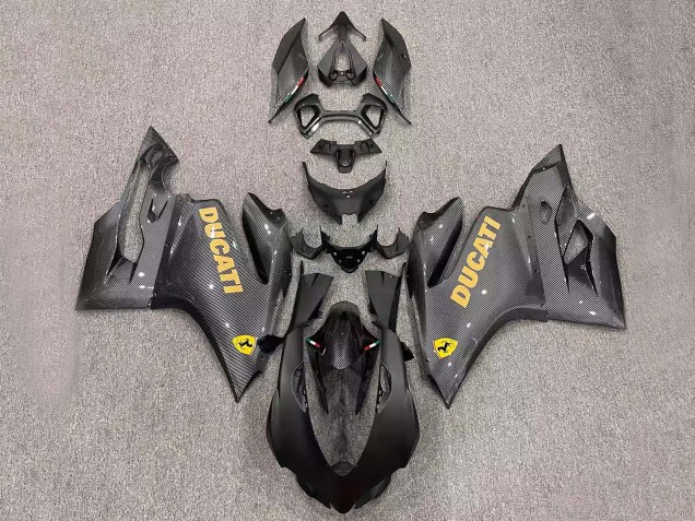 2011-2014 Ducati Panigale 899/1199 Motorcycle Fairings - Black Carbon Fiber Style Canada
