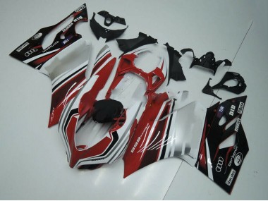 Cheap 2011-2014 Ducati Panigale 899 Motorcycle Fairing - White Red Glossy Black Canada