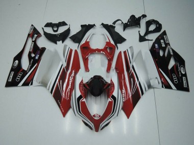 Cheap 2011-2014 Ducati Panigale 899 Motorcycle Fairing - White Red Glossy Black Canada