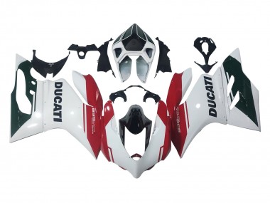 Cheap 2011-2014 Ducati Panigale 899 Motorcycle Fairings - White Red Glossy Black Canada
