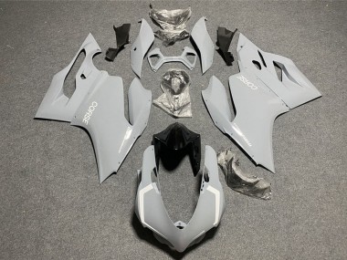 Cheap 2011-2014 Ducati 1199 Motorcycle Fairings - Light Nardo Grey White Corse Canada