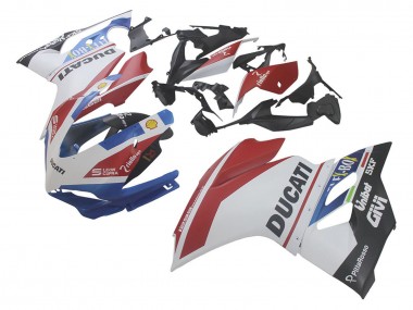 Cheap 2015-2020 Ducati 1299 Motorcycle Fairings - White Red Blue Matte Black Unibat Flex-Box Canada