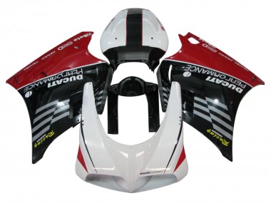 Cheap 1993-2005 Ducati 748/916/996/998 Motorcycle Fairings - White Red Glossy Black Racing Performance Canada