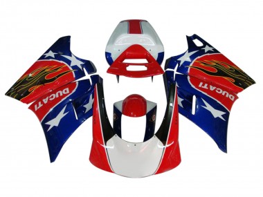 Cheap 1993-2005 Ducati 748/916/996/998 Motorcycle Fairings - White Red Blue Glossy Black Flame Canada