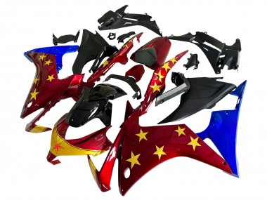 Cheap 2013-2015 Honda CBR500R Motorcycle Fairings - Red Blue Yellow Star Canada