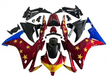 Cheap 2013-2015 Honda CBR500R Motorcycle Fairings - Red Blue Yellow Star Canada