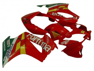 Cheap 2002-2013 Honda VFR 800 Motorcycle Fairings - Red Yellow Green Fortuna Castrol Valsir 33 Canada